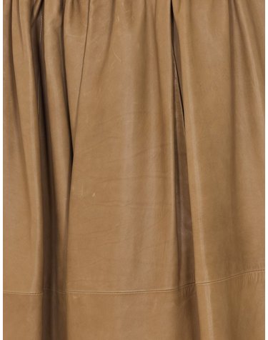 [해외직구] 26 S/S 오라리 파인 베이비 카프 레더 스커트 A26SS03CB/KHAKI BEIGE B0011986929