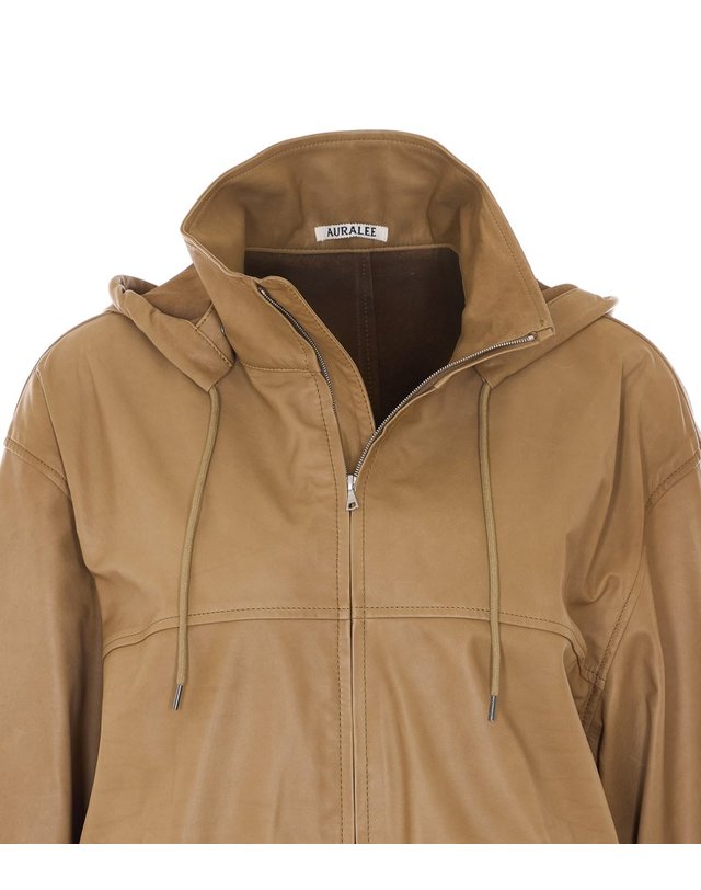 오랄리 [해외직구] 26 S/S 오라리 파인 베이비 카프 후드 블루종 A26SB02CB/KHAKI BEIGE B0011980278 착용컷