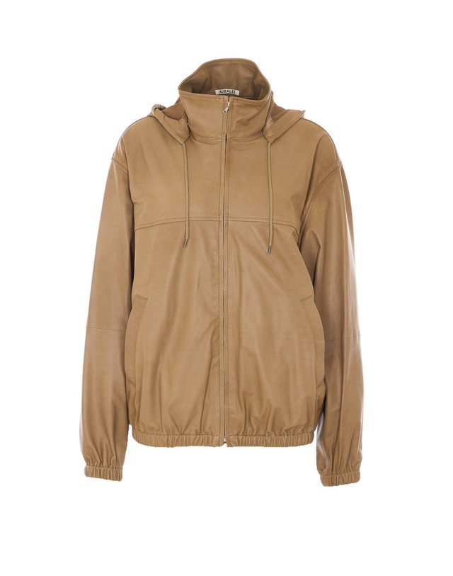 오랄리 [해외직구] 26 S/S 오라리 파인 베이비 카프 후드 블루종 A26SB02CB/KHAKI BEIGE B0011980278 착용컷