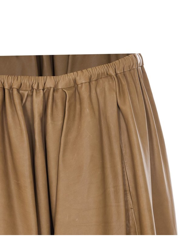 오랄리 [해외직구] 26 S/S 오라리 파인 베이비 카프 레더 스커트 A26SS03CB/KHAKI BEIGE B0011986929 착용컷