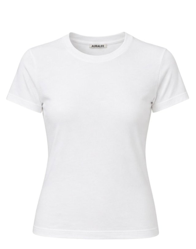 오랄리 [해외직구] 26 S/S 오라리 브러쉬 오가닉 코튼 저지 티셔츠 A26ST04PT/WHITE B0012025381 착용컷