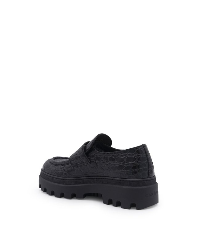 카슈 [해외직구] 22 F/W 카 슈 블랙 레더 로퍼 KDD38PF0501U5F0002 B0480010817 착용컷