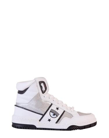 [해외직구] 21 F/W 키아라 페라그니 LOGOMANIA 하이 스니커즈 CF2834_067SILVERWH B0040181556