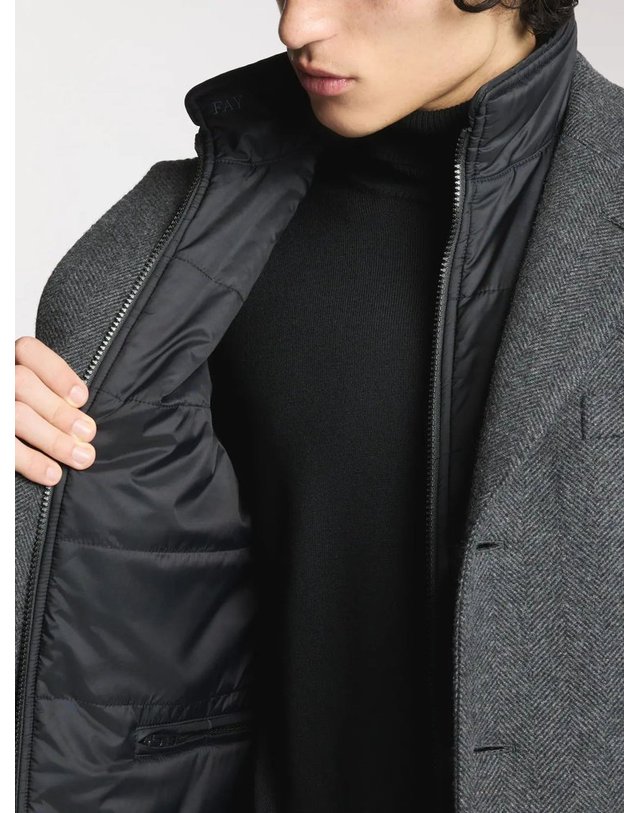 패이 [해외직구] 페이 HERRINGBONEPATTERN 더블 코트 NAM53531390YNEB801 B0192308808 착용컷