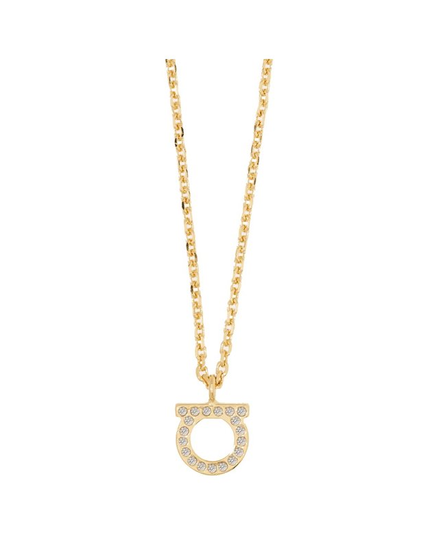 페라가모 [해외직구] 26 F/W 페라가모 스몰 간치니 목걸이 696654/760131ORO/CRYSTAL B0012293522 착용컷