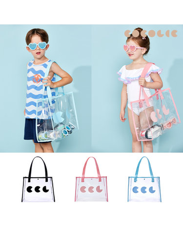 코코릭 PVC 방수 물놀이 가방 빅백 수영가방 36x28cm 대형 숄더백 아쿠아 비치백