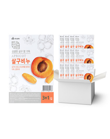 무궁화 자연미인 살구비누 1박스 (90gX48개입)