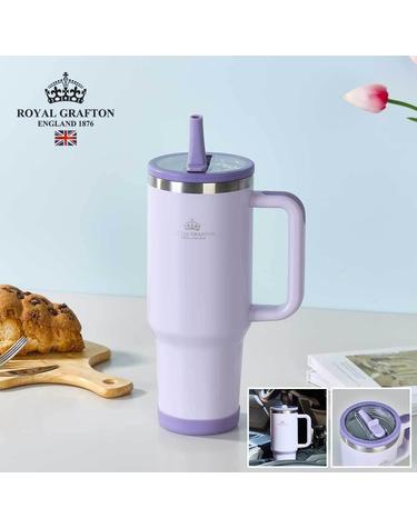 [로얄그래프톤] 보온보냉 폴드스트로우 텀블러 1200ml 라이트퍼플