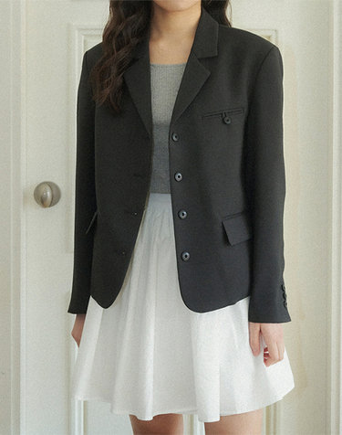 24SS_ 베니르 린넨 자켓 Venir linen jacket (Black)