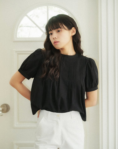 애즈이프 24SS_ 미닛 블라우스 Minit blouse (Black)