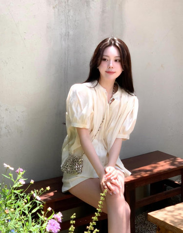 24SS_ 렌느 셔링 블라우스 Reine shirring blouse (Cream)