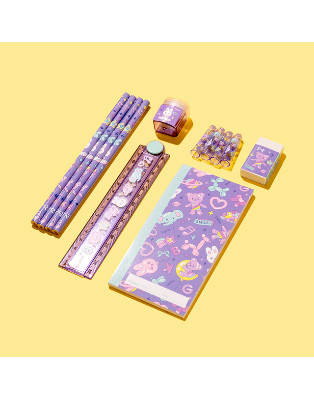 빅키드 빅키드 키즈 학용품 문구 세트 4종 착용컷