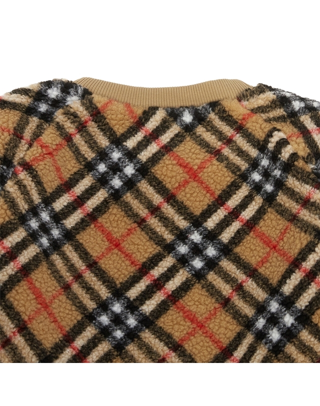 버버리 키즈 버버리키즈 LORA CHK FLEECE 8076420 A7028 키즈 플리스 맨투맨 (성인착용가능) 착용컷