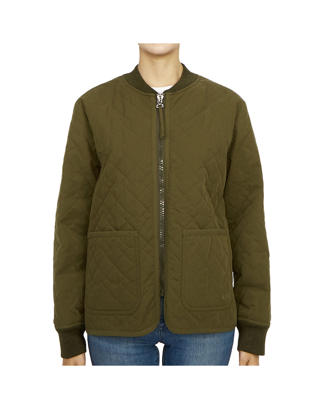 아페쎄 아페쎄 COETZ F02838 JAC KAKI MILITAIRE 여자 퀼팅 자켓 착용컷