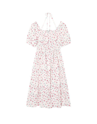puff sleeve flower dress- U1F22WOP130