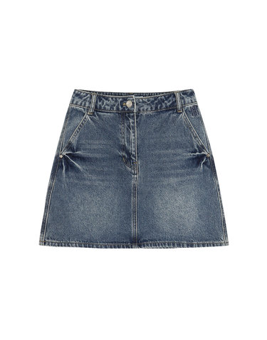리에떼 pocket embroidery washing mini denim skirt- U1F22DSK010