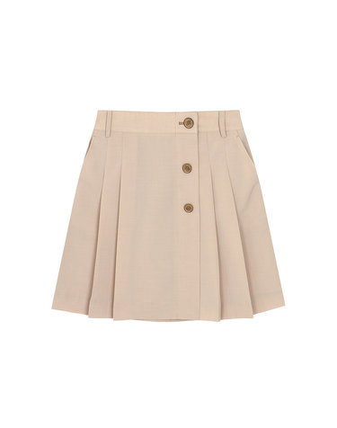 set-up pleats mini wrap skirt- U1F21WSK900