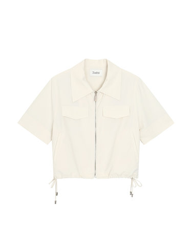big collar lettering string jumper- U1F21WJP020