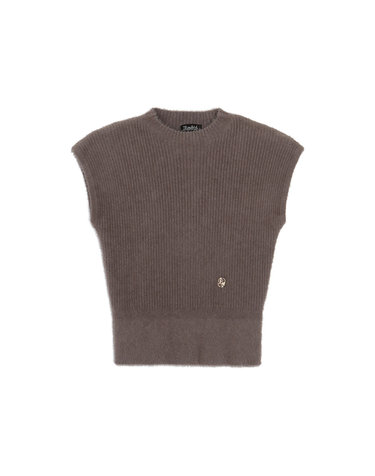round neck cap-sleeve knit- U1F15KPO090