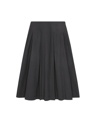 cotton pintuck belt skirt- U1F11WSK010