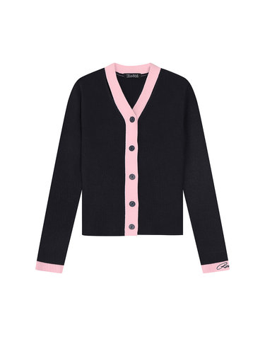 eri coloring slit embroidered cardigan- U1F12KCD010