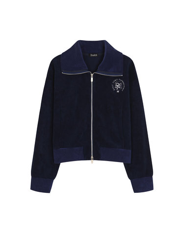 set-up embroidery two Way terry zip-up- U1F12JJP960