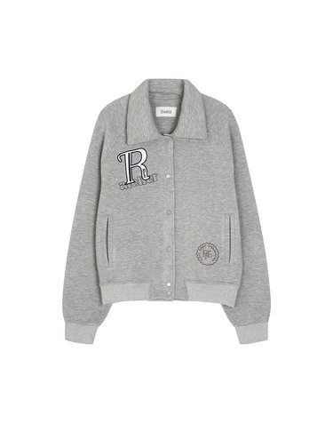 collar embroidered baseball jumper- U1F12JJP060
