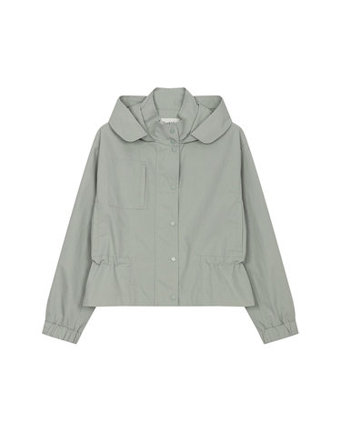 hood point hem string jumper- U1F11WJP040