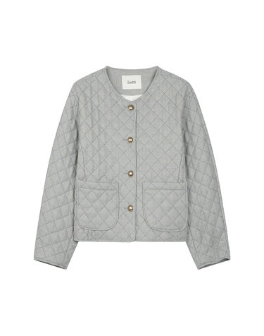 herringbone quilting no collar jumper- U1F11WJP050