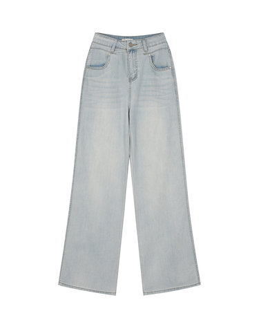 summer wide denim pants- U1F25DSL140