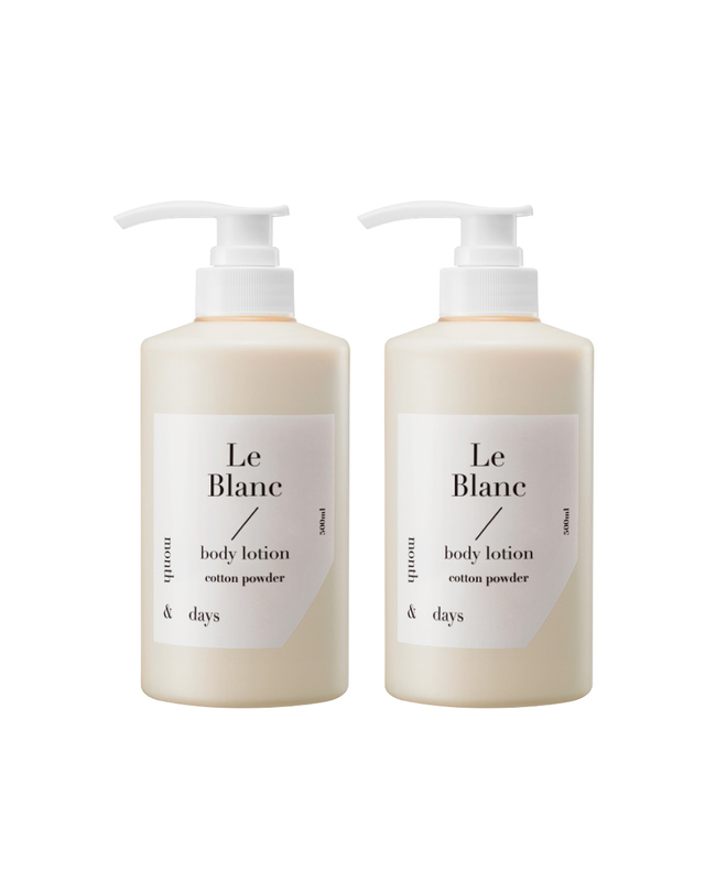 먼스앤데이즈 먼스앤데이즈 퍼퓸케어 바디로션 르 블랑 500ml 2개세트 착용컷