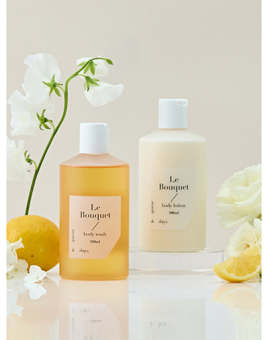[바디SET] 먼스앤데이즈 퍼퓸케어 르 부케 플로럴향 (바디워시 300ml+바디로션 300ml)