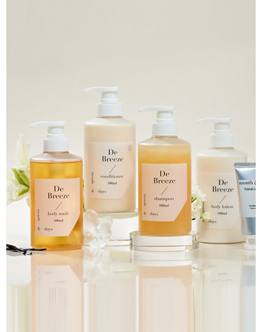 먼스앤데이즈 디 브리즈 풀패키지(샴푸 500ml +컨디셔너 500ml +바디워시 500ml +바디로션)