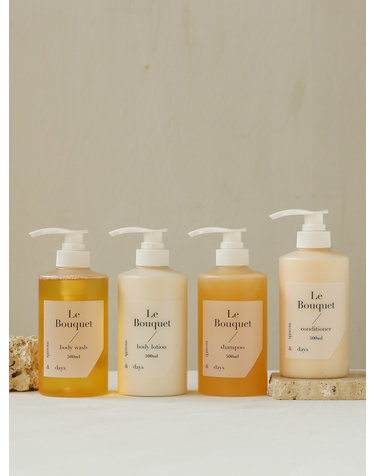먼스앤데이즈 르 부케 풀패키지(샴푸 500ml +컨디셔너 500ml +바디워시 500ml +바디로션  500ml)