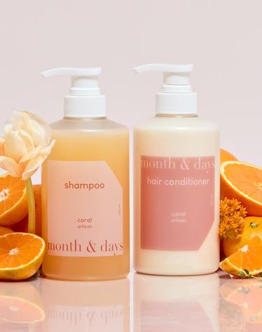 먼스앤데이즈 코랄 아티잔 헤어패키지(샴푸 500ml +컨디셔너  500ml)