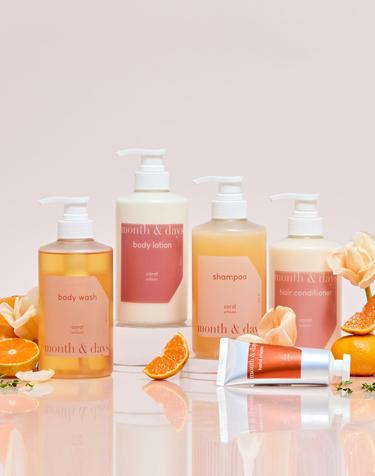 먼스앤데이즈 코랄 아티잔 풀패키지(샴푸 500ml +컨디셔너 500ml +바디워시 500ml +바디로션)