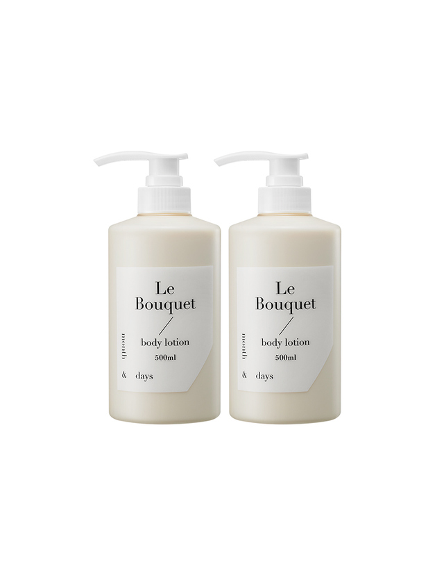 먼스앤데이즈 먼스앤데이즈 퍼퓸케어 바디로션 르 부케 500ml x 2개 착용컷