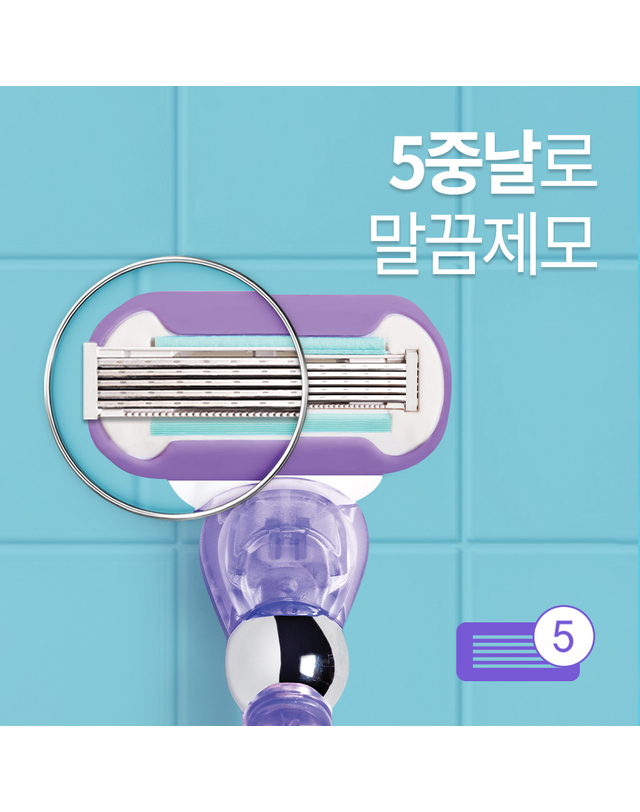 질레트 질레트 비너스 스월 면도기 핸들 1입+면도날 2입 착용컷