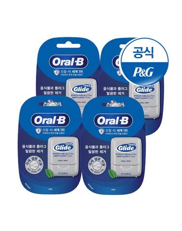 오랄비 치실 글라이드 딥 클린 40m 4개
