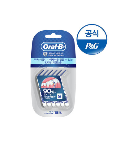 오랄비 치간칫솔 L자형 18개입 1개