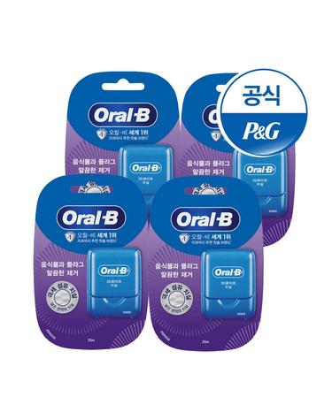 오랄비 치실 글라이드 3D 화이트 35M 4개