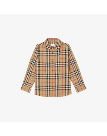 [BURBERRY] 24SS 버버리키즈 빈티지 체크 스트레치 코튼 셔츠 80596371