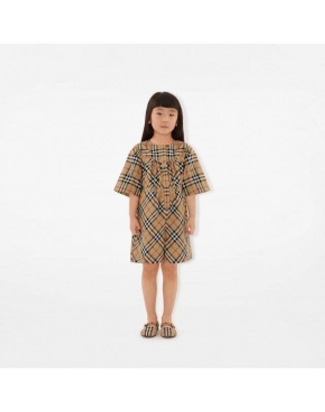 버버리 키즈 버버리키즈 [BURBERRY] 24SS 버버리키즈 체크 스트레치 코튼 점프수트 80784521 착용컷