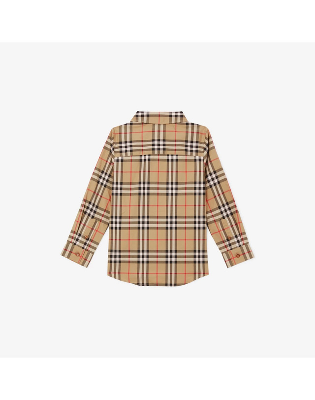버버리 키즈 버버리키즈 [BURBERRY] 24SS 버버리키즈 빈티지 체크 스트레치 코튼 셔츠 80596371 착용컷
