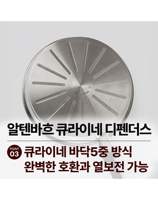 알텐바흐 알텐바흐 뽀큐트 디펜더스 프라이팬 인덕션 스테인레스 후라이팬 28팬 착용컷