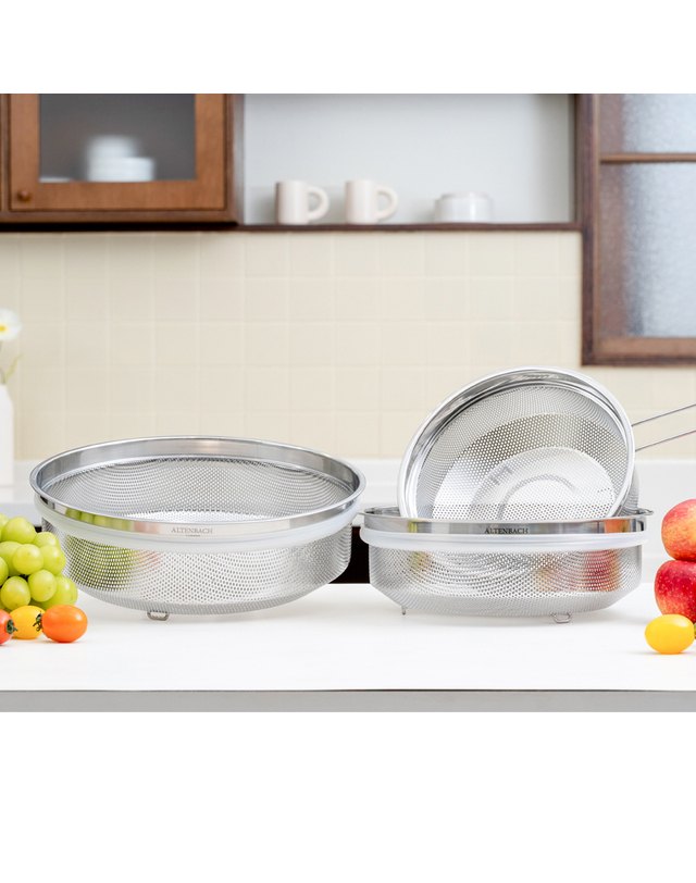 알텐바흐 알텐바흐 뽀큐트 찜기 스텐 만두 이유식 야채찜기 멀티 하이브리드 스티머 28cm 착용컷