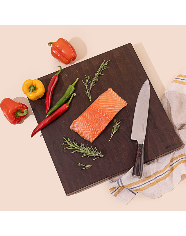 오리지니크 오리지니크 뽀큐트 도마 나무 엔드그레인 원목 플레이팅 도마 월넛색상 착용컷