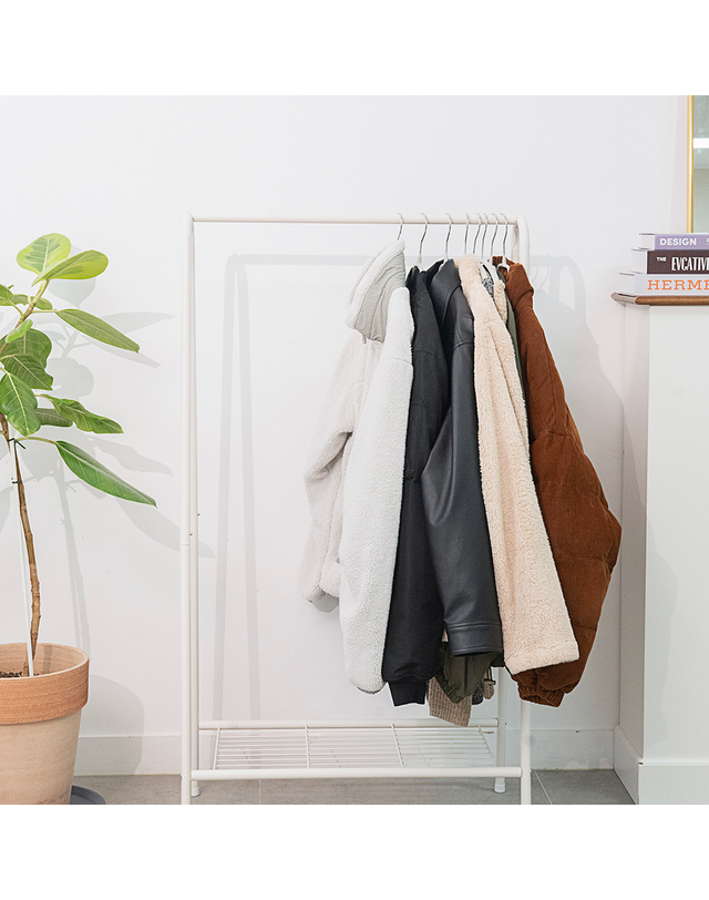 오리지니크 오리지니크 뽀큐트 옷걸이 논슬립 니트 어깨뿔 목늘어남 미끄럼 방지 30cm 집게 10개 착용컷