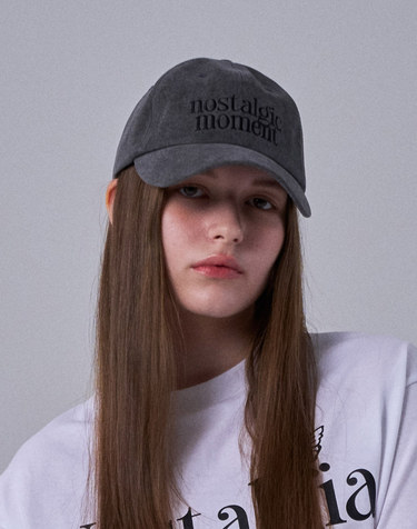 Nostalgic Moment Ball Cap_CHARCOAL