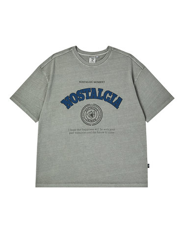 Nostalgia pigment t-shirt/LIGHT GRAY